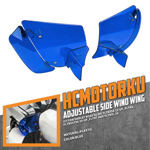 Adjustable Side Wind Deflectors Air Deflectors for Harley Touring Road Glide | HCmotorku