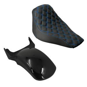 zhcr0005_HCmotorku Rear Fender & blue Stitching Seat For Harley Softail Breakout Rocker '08-'17