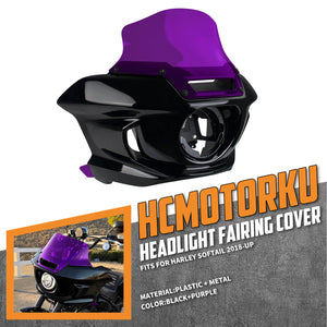 Front Fairing with Color Windshield & Side Deflector for Harley Softail | HCmotorku