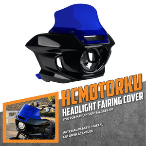 Front Fairing with Color Windshield & Side Deflector for Harley Softail | HCmotorku