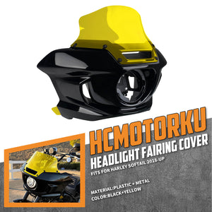 Front Fairing with Color Windshield & Side Deflector for Harley Softail | HCmotorku