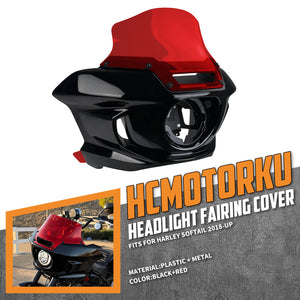Front Fairing with Color Windshield & Side Deflector for Harley Softail | HCmotorku