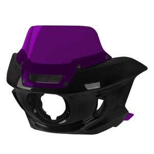 zhfr0035 jg hcmotorku headlight fairing with windshield dyna 2010 purple angle