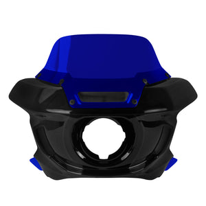 zhfr0036 jg hcmotorku headlight fairing with windshield dyna 2012 blue front