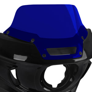 zhfr0036 jg hcmotorku headlight fairing with windshield dyna 2013 blue close up