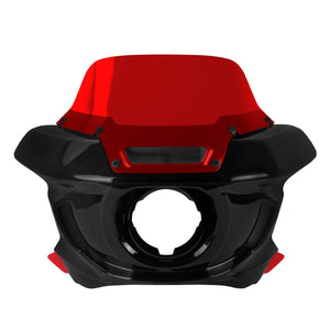 zhfr0038 jg hcmotorku headlight fairing with windshield dyna 2006 red front