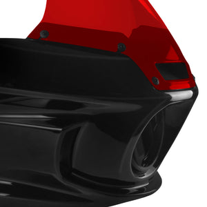 zhfr0038 jg hcmotorku headlight fairing with windshield dyna 2007 red close up