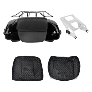 zhlu0036 jg hcmotorku low profile razor tour pack top rack harley touring 2023 chrome bundle