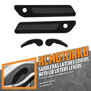 zhlu0048 jg hcmotorku saddlebag latch lid lifter covers touring 2014 black feature