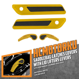 zhlu0051 jg hcmotorku saddlebag latch lid lifter covers road glide 2023 gold feature