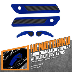 zhlu0052 jg hcmotorku saddlebag latch lid lifter covers road king 2014 blue feature